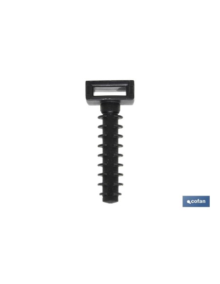 TACO BRIDAS TALADRO COLOR NEGRO 6 MM