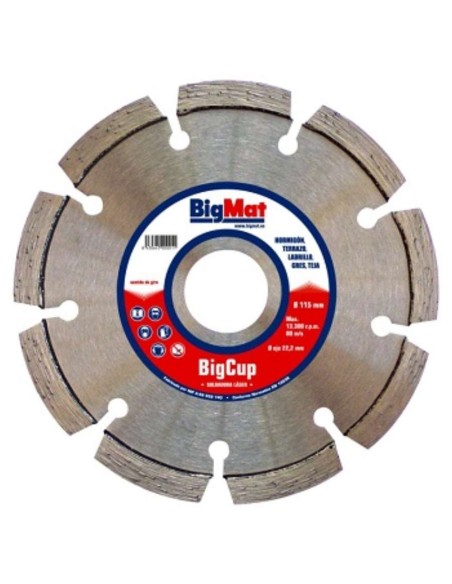 DISCO C/S 115 LASER BIGCUP G.OBRAS 7,5mm