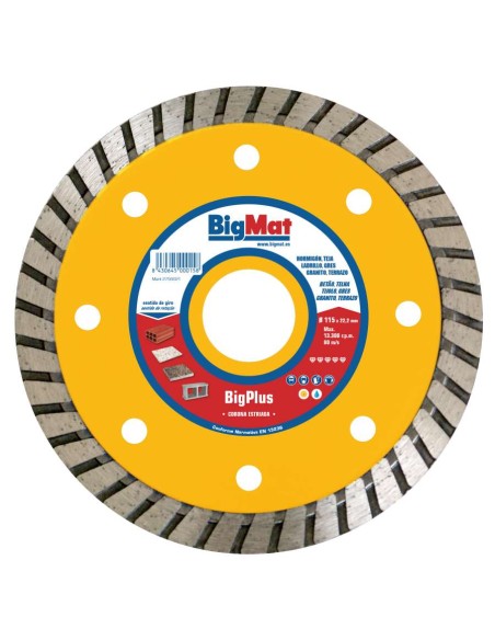 DISCO C/S 115 TURBO BIGPLUS G.OBRAS PROF. 10mm