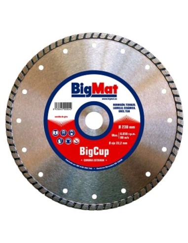 DISCO C/S 230 TURBO BIGCUP G.OBRAS 7,5mm