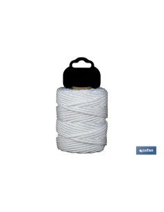 BLISTER RIEL TRENZADO POLI 3MM 50 MTS BCO