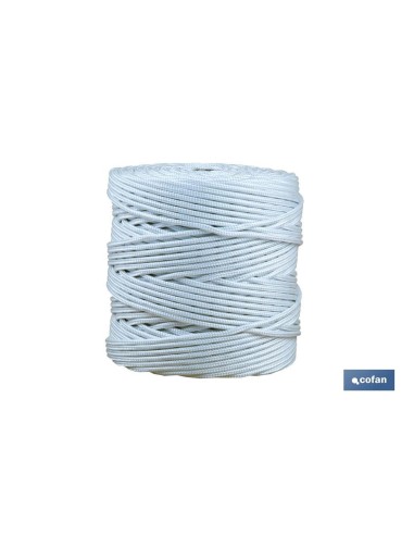 BOBINA CORDON TRENZADO POLI 5 MM 200 MTS BCO