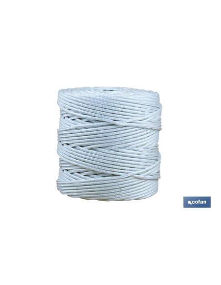 BOBINA CORDON TRENZADO POLI 5 MM 200 MTS BCO