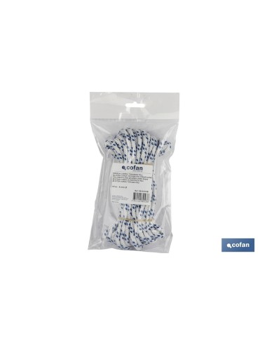 MADEJA CUERDA TRENZADA POLI 6MM 10M BLANCO
