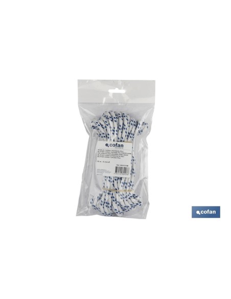 MADEJA CUERDA TRENZADA POLI 6MM 10M BLANCO