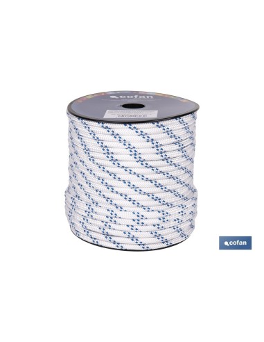 CUERDA TRENZADA POLI 8MM 50 MTS