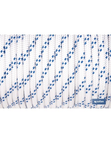 CUERDA TRENZADA POLI 8MM 50 MTS