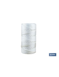 CUERDA TRENZADA DE POLIESTER 5 MM 200 MTS BCO