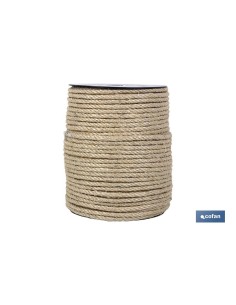 CUERDA SISAL 4 CABOS 6 MM 100 MTS NATURAL