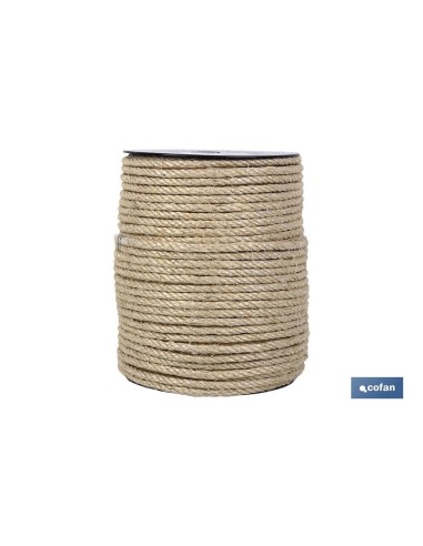 CUERDA SISAL 4 CABOS 8 MM 50 MTS NATURAL