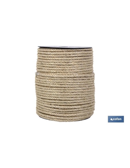 CUERDA SISAL 4 CABOS 16 MM 25 MTS NATURAL