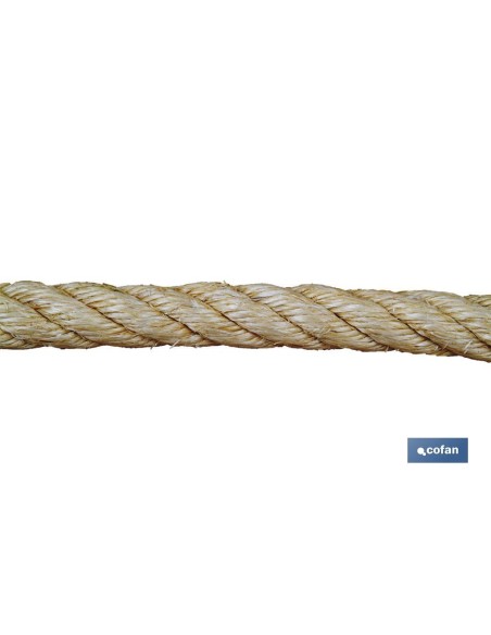 CUERDA SISAL 4 CABOS 18 MM 100 MTS NATURAL