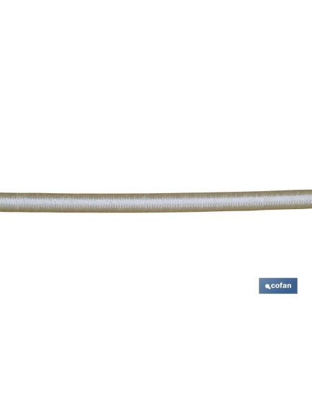 CUERDA ELASTICA(LATEX 1ª) 8 MM 200 MTS BCO
