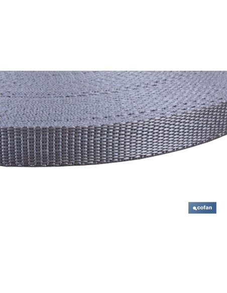 ROLLO CINTA PERSIANA 14MM X 50 M. GRIS