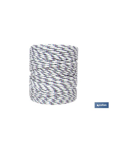 BOBINA CORDON TRENZADO POLI 5MM 200M TRICOLOR