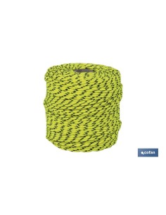 CORDÓN TRENZADO HIPPIE AMARILLO/NEGRO 3 MM X 100 M