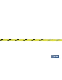 CORDÓN TRENZADO HIPPIE AMARILLO/NEGRO 3MM X 25 M 2