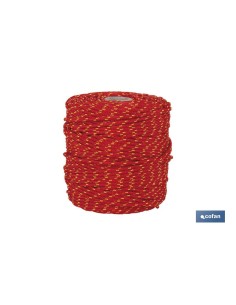 CORDÓN TRENZADO HIPPIE ROJO/AMARILLO 3MM X 100 M