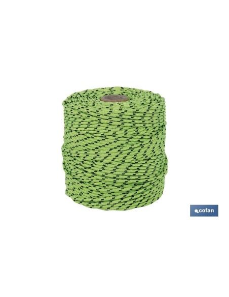 CORDÓN TRENZADO HIPPIE VERDE/NEGRO 3MM X 100 M