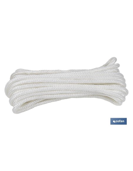 MADEJA CORDÓN POLIÉSTER REFORZADO 5 MM 10 M BLANCO