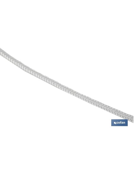 MADEJA CORDÓN POLIÉSTER REFORZADO 5 MM 10 M BLANCO