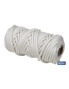 BOBINA CORDÓN POLIÉSTER REFORZADO 5 MM 25 M BLANCO 2