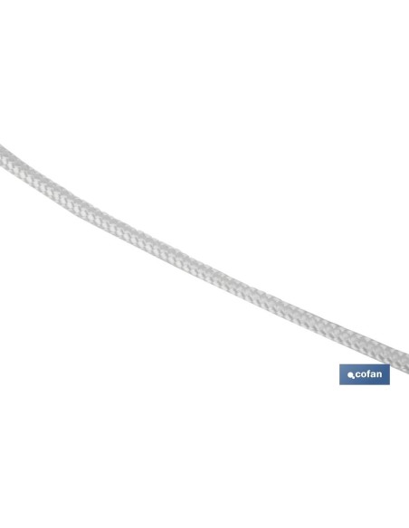 BOBINA CORDÓN POLIÉSTER REFORZADO 5 MM 25 M BLANCO