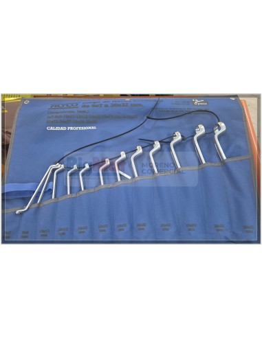 LLAVE ESTRELLA ACODADAS 180-JN (JGO. 12 LLAVES B/NYLON)