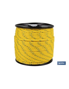 CARRETE CUERDA NÁUTICA MULTIUSOS 6 MM 200 M AMARILLO/AZUL
