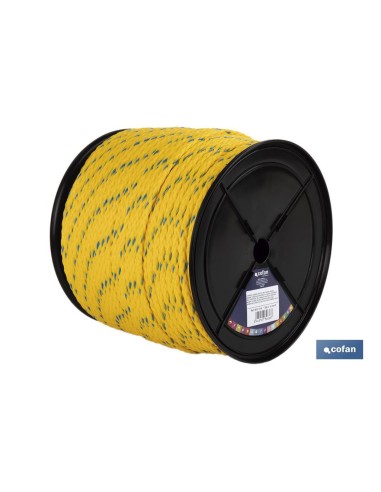 CARRETE CUERDA NÁUTICA MULTIUSOS 6 MM 200 M AMARILLO/AZUL