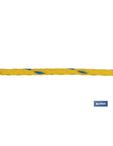 CARRETE CUERDA NÁUTICA MULTIUSOS 8 MM 200 M AMARILLO/AZUL