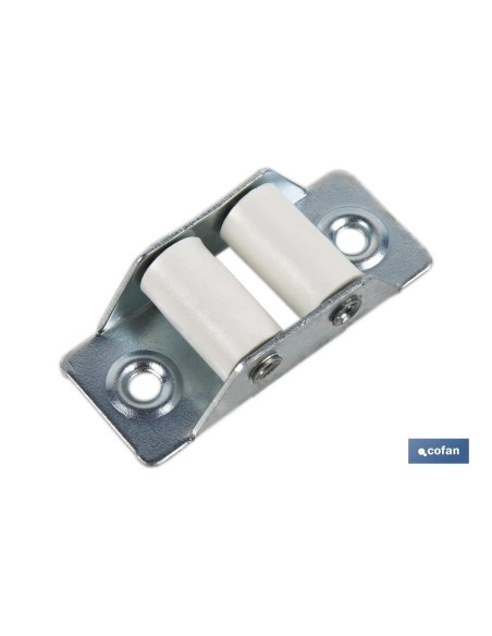 PASACINTAS METÁLICO CON RODILLO DE NYLON 31X65 MM VENTA UNITARIA