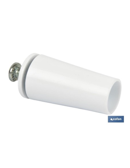TOPE PERSIANA 40 MM BLANCO CON TORNILLO M-6