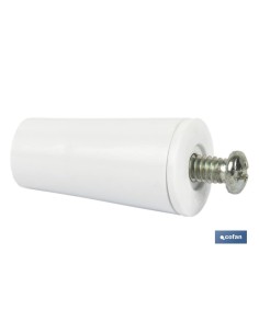 TOPE PERSIANA 40 MM BLANCO CON TORNILLO M-6 VENTA UNITARIA 2