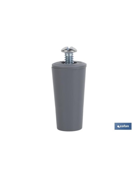 TOPE PERSIANA 40 MM GRIS CON TORNILLO M-6