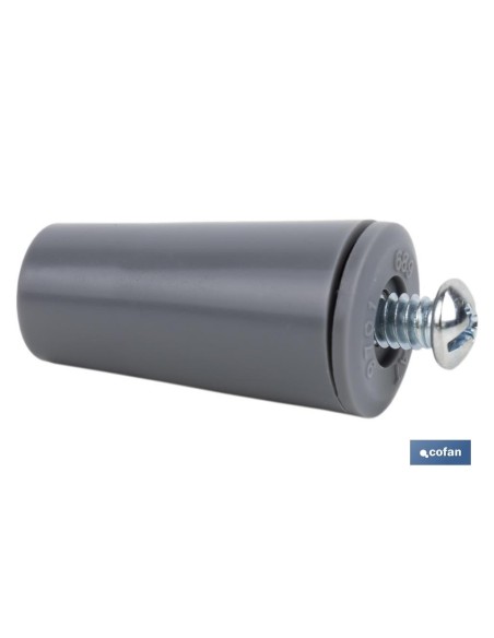 TOPE PERSIANA 40 MM GRIS CON TORNILLO M-6