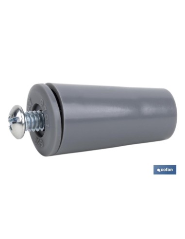 TOPE PERSIANA 40 MM GRIS CON TORNILLO M-6