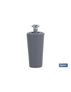 TOPE PERSIANA 40 MM GRIS CON TORNILLO M-6 VENTA UNITARIA