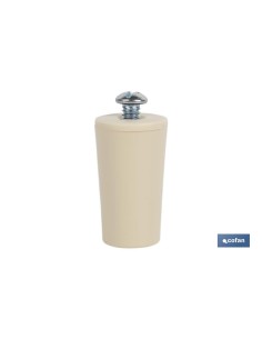 TOPE PERSIANA 40 MM MARFIL CON TORNILLO M-6
