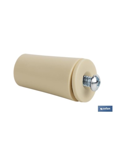 TOPE PERSIANA 40 MM MARFIL CON TORNILLO M-6