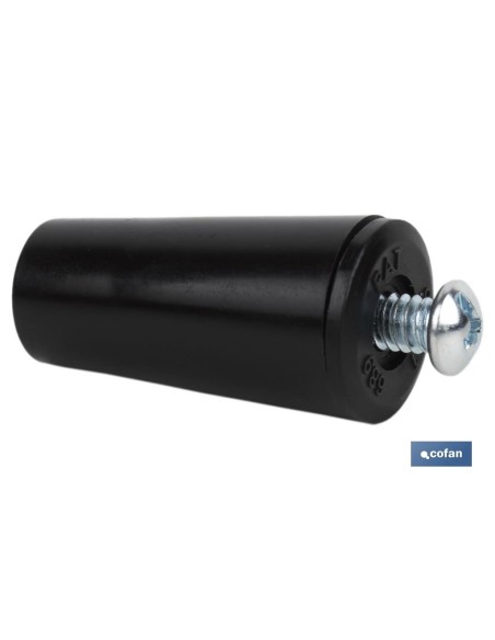 TOPE PERSIANA 40 MM NEGRO CON TORNILLO M-6