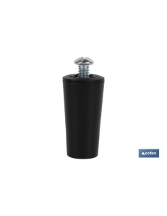 TOPE PERSIANA 40 MM NEGRO CON TORNILLO M-6 VENTA UNITARIA