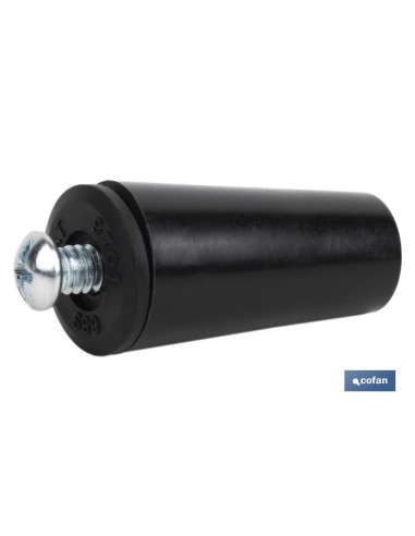 TOPE PERSIANA 40 MM NEGRO CON TORNILLO M-6 VENTA UNITARIA