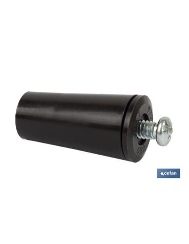 TOPE PERSIANA 40 MM MARRÓN CON TORNILLO M-6
