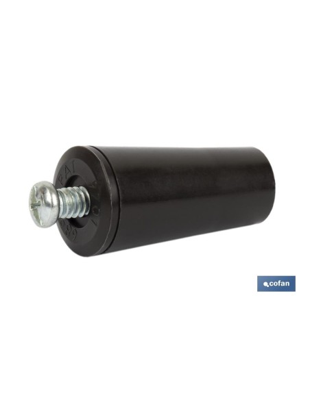 TOPE PERSIANA 40 MM MARRÓN CON TORNILLO M-6