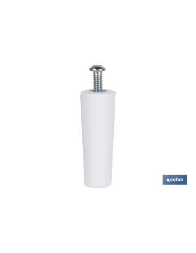 TOPE PERSIANA 60 MM BLANCO CON TORNILLO M-6 VENTA UNITARIA