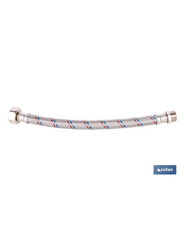 CONEXIÓN FLEXIBLE INOX PARA TERMO M1/2 - H3/4 30 CM.