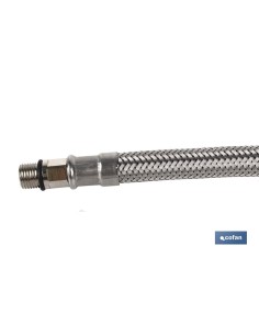 CONEXIÓN FLEXIBLE INOX M10x1 - H3/8 35 CM. 2