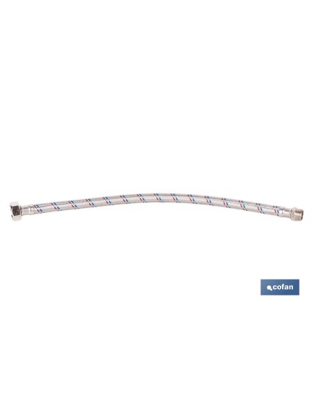 CONEXIÓN FLEXIBLE INOX PARA TERMO M1/2 - H3/4 50 CM.