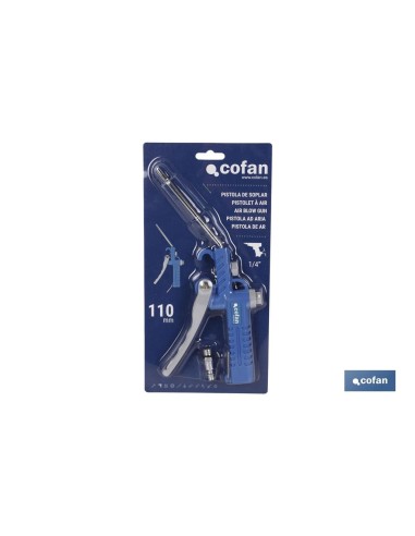 PISTOLA SOPLAR PLASTICO LARGA 110mm.